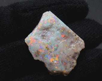 Australian Fire Opal Gemstone: 20 Carat Rough Cabochon (26X21X5 mm)