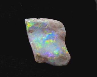 Australian Opal Gemstone: 6.70 Carat Multi Fire Rough Opal Cabochon