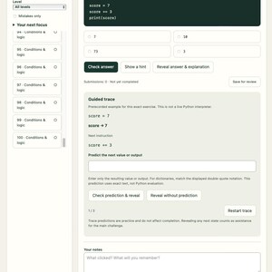 PythonPractice — Python Coding Exercises for Beginners, 100 Challenges + 50 Variations, Offline App, English and Spanish image 5