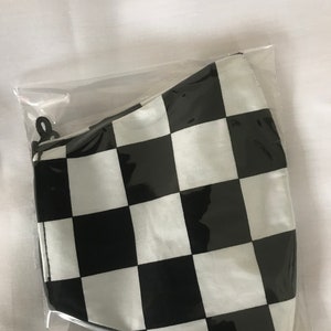 F1 Formula One Chequered Flag Face Mask.  Cotton