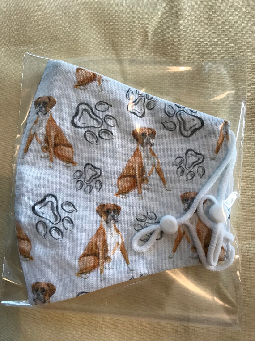 BOXER Dog Fabric Face Mask. 100 Cotton Etsy