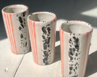 Tall Ceramic Cup- Hard Candy- Pink