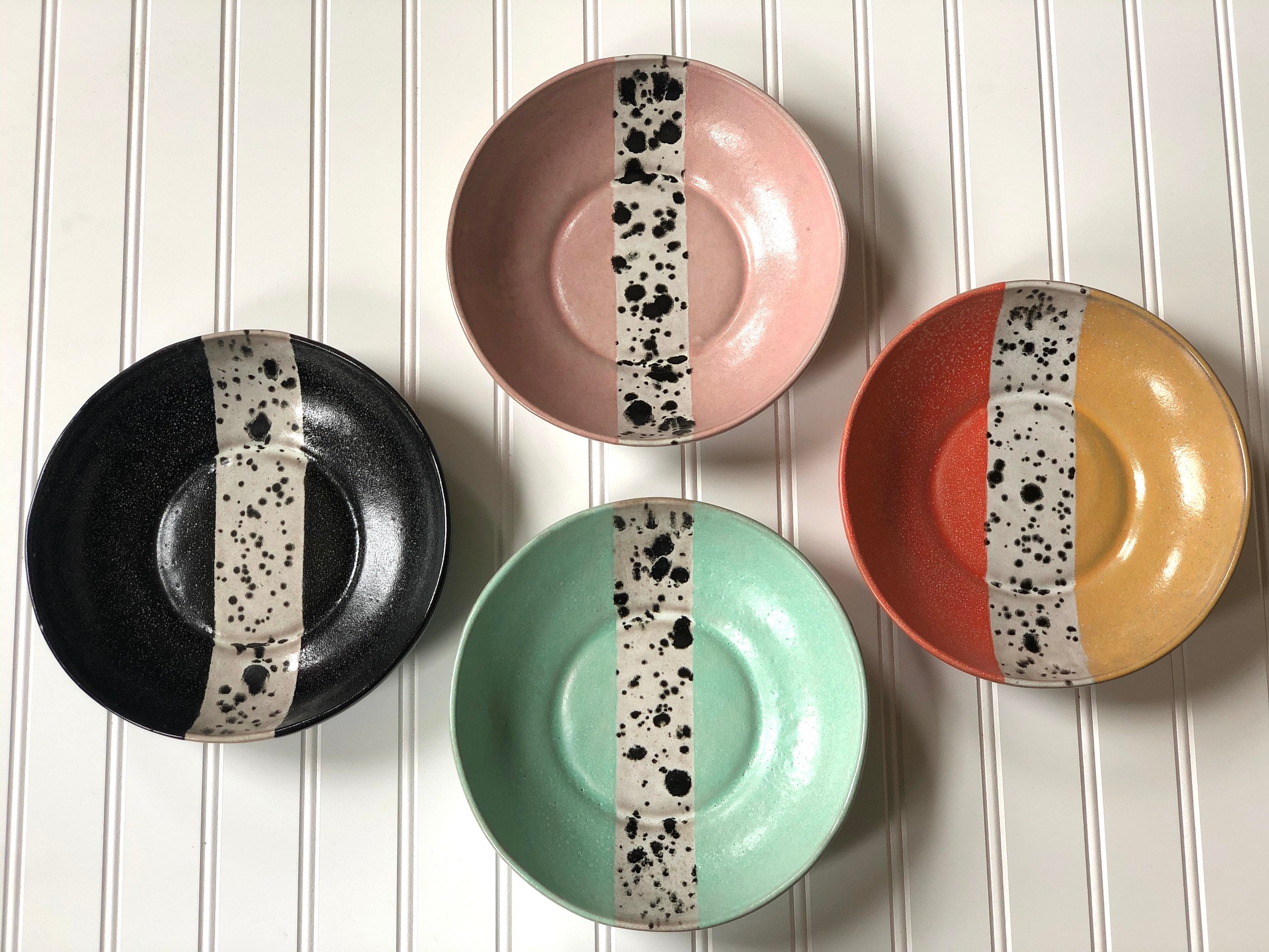 Ceramic Ramen Bowl Black Etsy