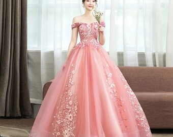 evening gown pink