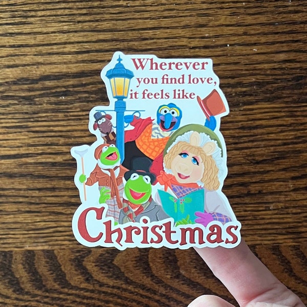 Muppets Christmas Carol 2.75x3in Sticker - Disney/Muppet Show/Scrooge/Kermit/Gonzo/Miss Piggy/Fozzie Bear/Holidays/Laptop Sticker