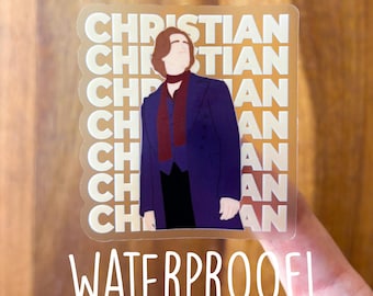 Christian WATERPROOF CLEAR Sticker - Moulin Rouge / Broadway Musical / Come What May / Satine / New York City / Sparkling Diamond / Tonys