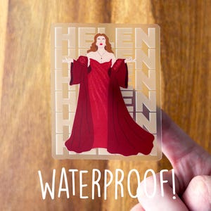 Helen Sharp WATERPROOF CLEAR Sticker - Death Becomes Her / Broadway Musical / Jennifer Simard / Tony Awards / New York City