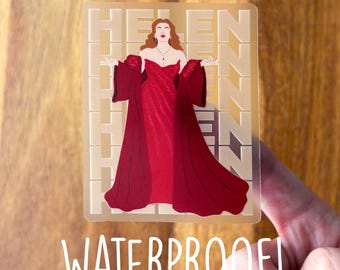 Helen Sharp WATERPROOF CLEAR Sticker - Death Becomes Her / Broadway Musical / Jennifer Simard / Tony Awards / New York City