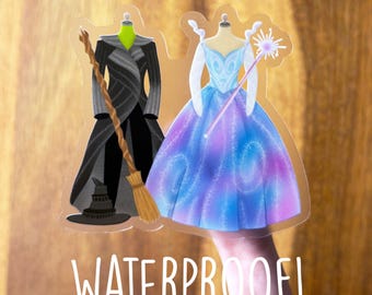 Wicked For Good WATERPROOF CLEAR Sticker - Wicked Movie/Broadway/Glinda/Elphaba/Cynthia Erivo/Ariana Grande/Defying Gravity