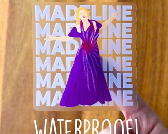 Madeline Ashton WATERPROOF CLEAR Sticker - Death Becomes Her / Broadway Musical / Megan Hilty / Tony Awards / New York City