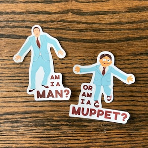 Disney Man or Muppet 2-Piece Sticker Set - The Muppet Show/Kermit the Frog/Miss Piggy/Animal/Fozzie Bear/Jim Henson/Laptop Sticker