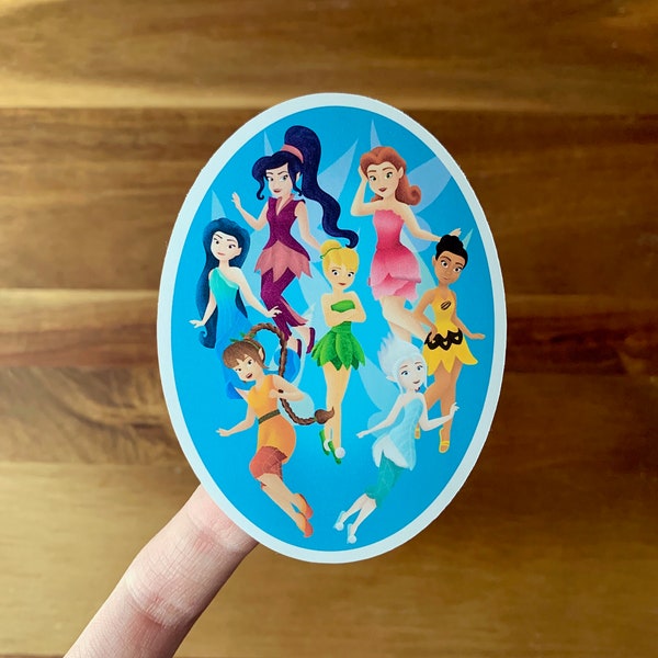 Disney Tinkerbell Pixie Hollow 3.25x2.5in Sticker - Peter Pan/Fairy/Pixie/Laptop Sticker/Notebook Sticker/Vinyl Sticker/Disney Sticker