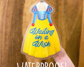 Snow White WATERPROOF CLEAR Sticker - Disney Princess / Seven Dwarfs / Rachel Zegler / Heigh Ho / Stationery Decal / Water Bottle Sticker