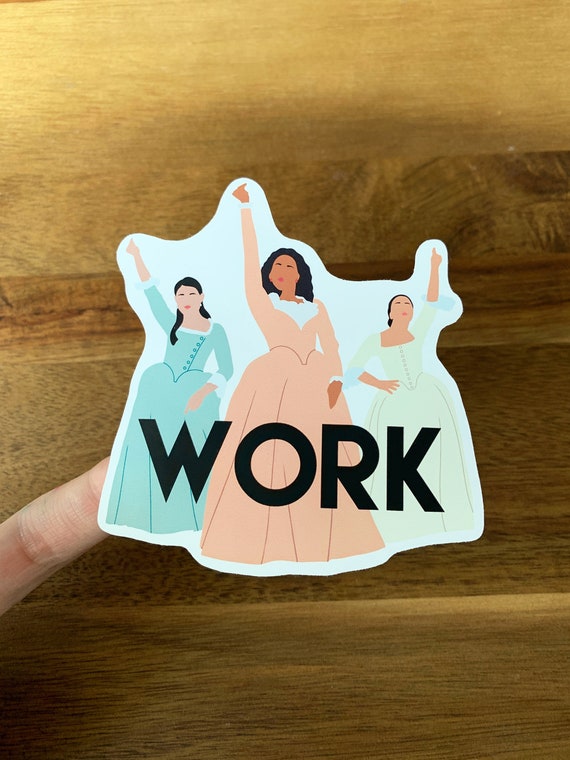 Hamilton Broadway Schuyler Sisters 3.25x3.5in Sticker Broadway