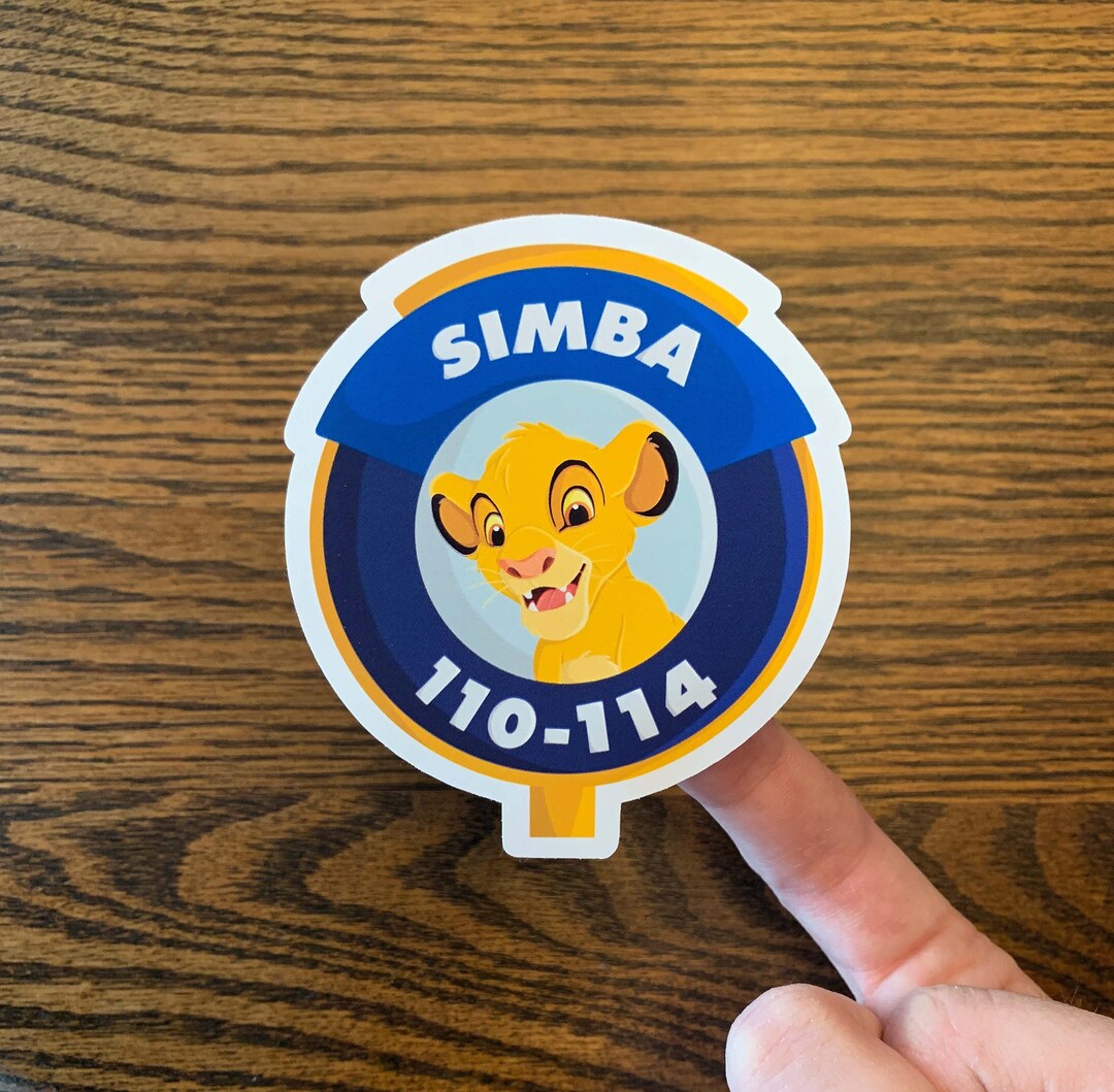 Disney Parks Simba Parking Lot Sign 3.25x2.75in Sticker Circle of Life