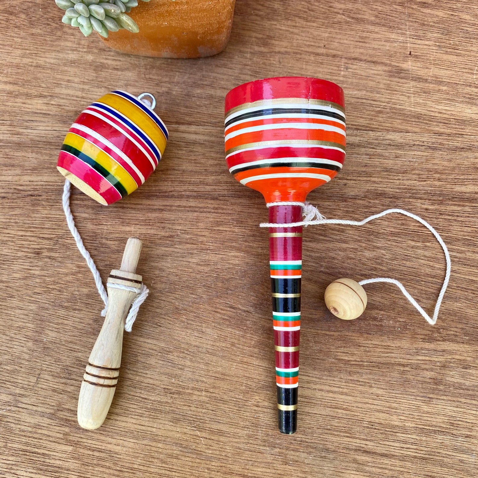 Mexican Toys. Colorful Mexican games Original hand painted Etsy