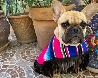 Mexican Poncho Unisex Bright Striped Cotton Mexican Style Sarape zarape Boho Hippie Kids unknow