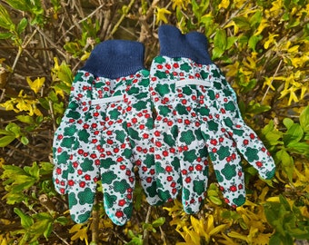 Gardener Gift, Gardening Gloves Ladies, Floral Womens Gloves, Nice Gloves Medium