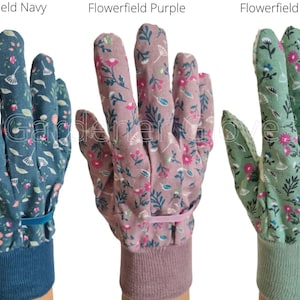 All Gardening,Garden Gloves Ladies,Womens Gloves Floral Work PVC Dotted Palm