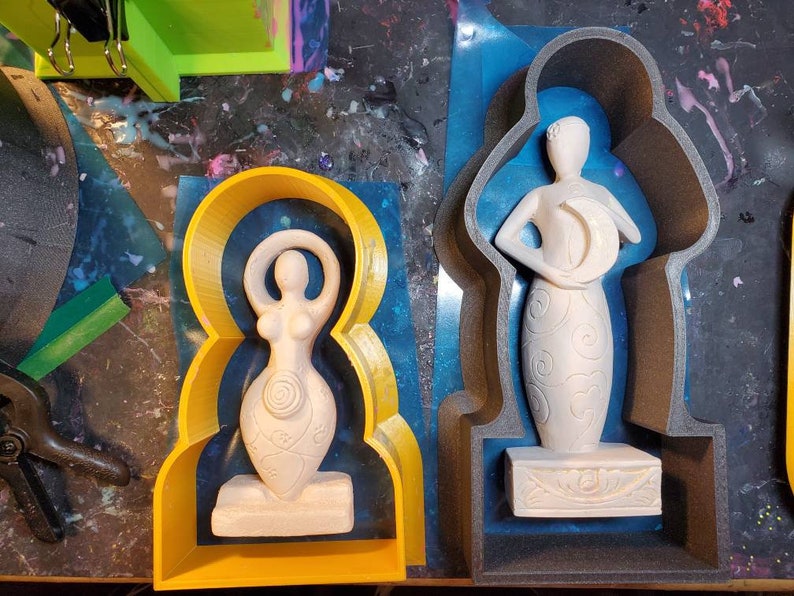 Moon Goddess Statue Silicone Mold for Resin mould. MOLD ONLY Etsy