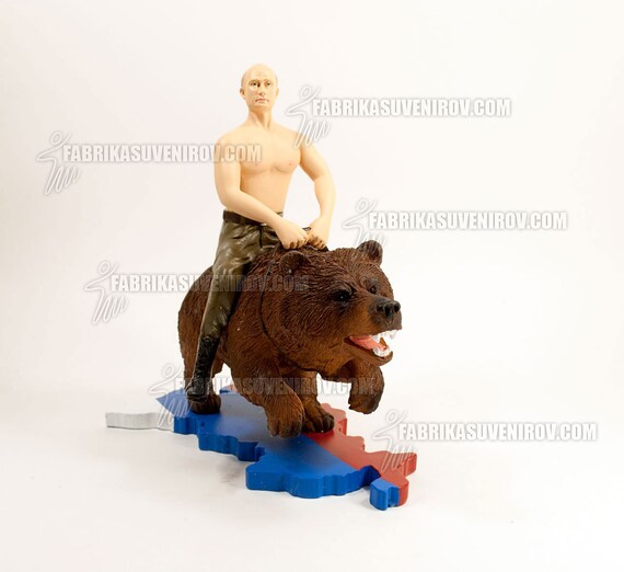 Famous Putin Riding Bear Figure Putin Gift Russia President Etsy