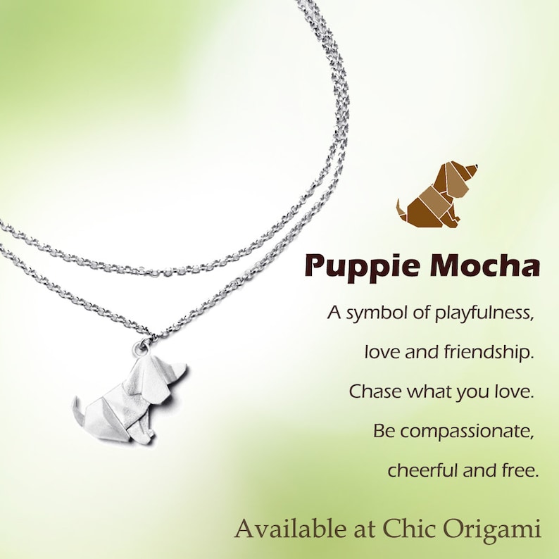 Puppie Mocha origami bracelet from Chic Origami image 1