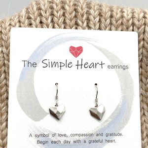 Simple Heart origami earrings from Chic Origami image 4