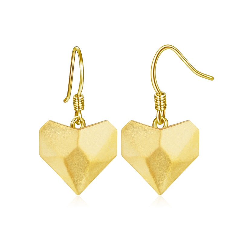 Simple Heart origami earrings from Chic Origami image 1