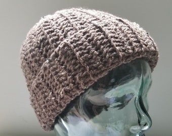 Ribbed Crochet Hat, Simple Crochet Beanie, Crochet Cap