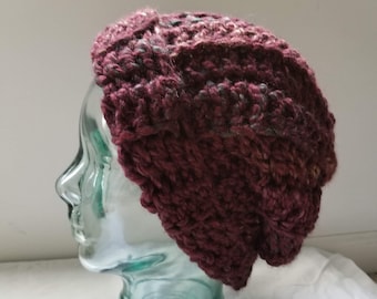 Super Chunky Ribbed Crochet Hat, Slouchy Crochet Beanie, Crochet Cap