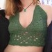 Crochet Crop Top, Tie Back Crop Top, Halter Top, Bralette 