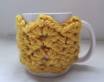 Mug Hug, Crochet Coffee Cup Cozy