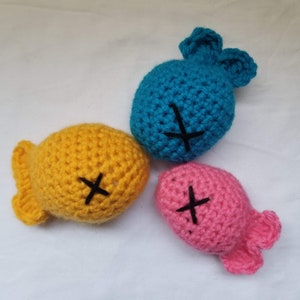 Cat Toys, Hand Crocheted Fish
