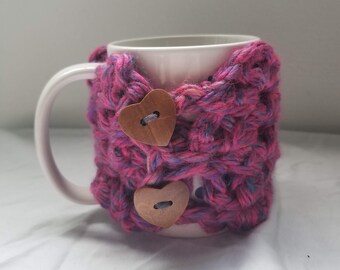 Mug Hug, Crochet Coffee Cup Cozy
