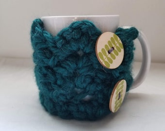 Mug Hug, Crochet Coffee Cup Cozy