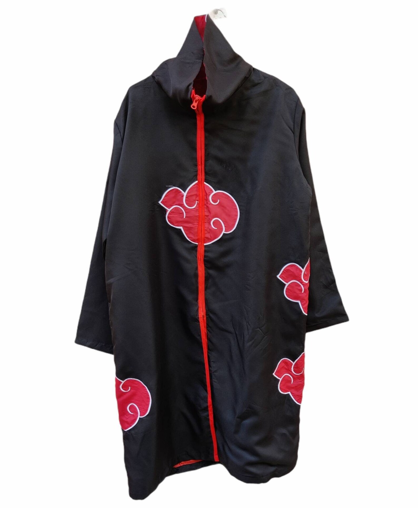 Custom naruto black akatsuki sasuke light long jacket men size | Etsy