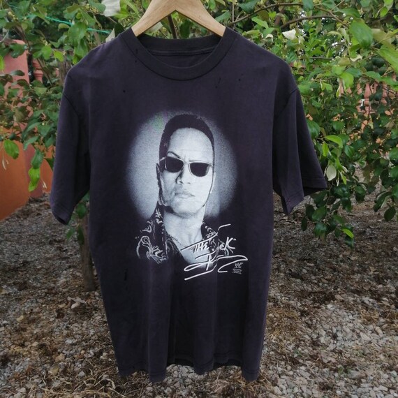Vintage The Rock wrestling icon tee