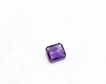 Piedra preciosa suelta de amatista natural, forma octogonal, tamaño 10,3 × 9 × 4,5 quilates, 3,40 piezas, 1 piedra para hacer joyas