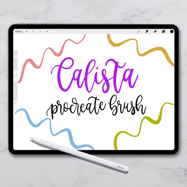 Procreate brush | Calista digital brush | procreate lettering | digital brush