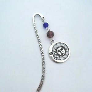 Sun and moon bookmark. Celestial bookmark