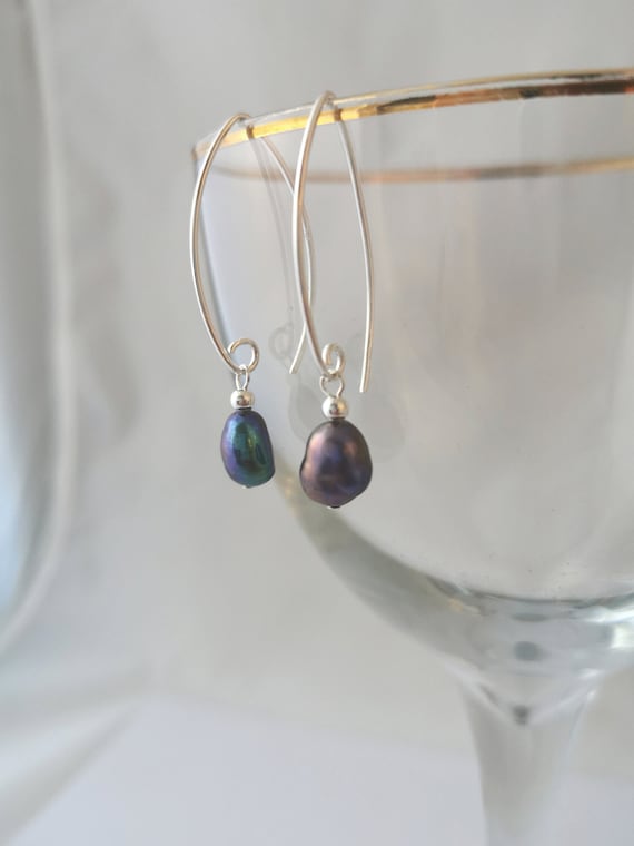 Peach Chandelier Earrings with Dyed Cultured Freshwater Pearls and Shell Dangles Sterling Silver Peach Chandelier Earrings with Dyed Cultured Freshwater Pearls and Shell Dangles Sterling Silver