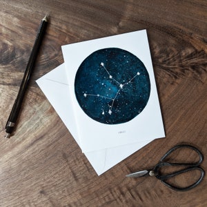 Jungfrau - Blanko Druckbare Sternzeichen Karte - Handgemalt - Blanko Karte - Astrologie Karte - Geburtstagskarte - Grußkarte - Digitaler Download