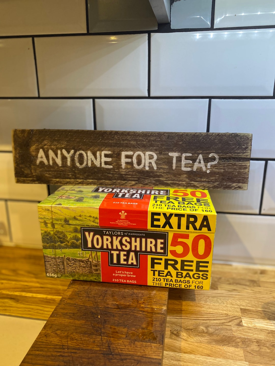 Anyone for Tea Sign, Wooden Sign, Kitchen Decor, Kitchen, Rustic