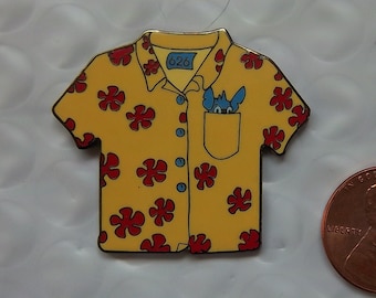 Stitch Peeking From A Hawaiian Shirt Pocket - Lilo & Stitch Fantasy Pin
