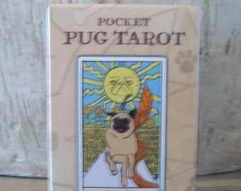 Pocket Sized Pug Tarot Deck W/ Guidebook by Pug & Duck Publishing -  Indie / New / Sealed
