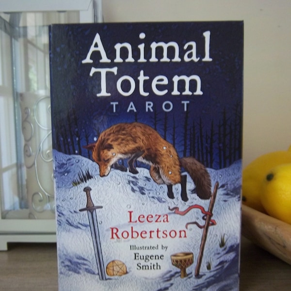 Animal Totem Tarot Deck  Kit w/ 384 Page Book by  Leeza Robertson / Eugene Smith Sealed / New / Authentic