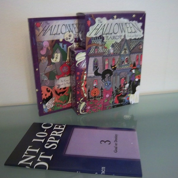 The Halloween Tarot Deck and Book Set by Kipling West w/  Tarot Spreadsheet - New / Sealed Kit