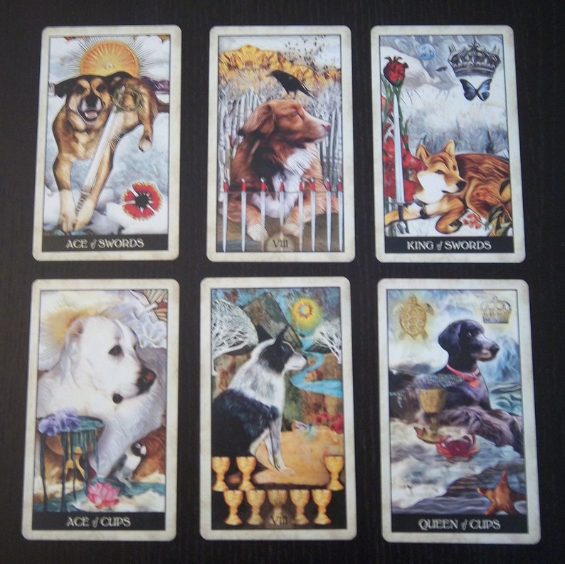 The Wise Dog Tarot Deck & Guidebook by M.J. Cullinane New / Etsy
