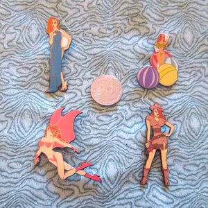 Alfinetes de fantasia de Jessica Rabbit - Cowgirl super-herói na praia recém-saído do banho Escolha - Novo no cartão
