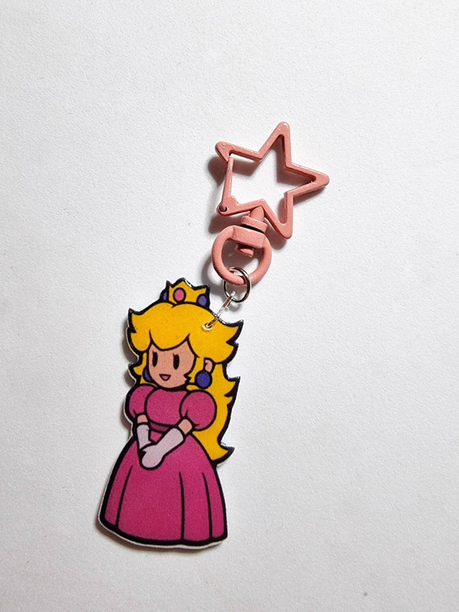 Princess Peach Resin Keyring / Princess Peach Resin Keychain / Etsy